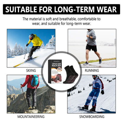 Health Socks, Ease Foot Fatigue Outdoor Sports Thermal Socks Soft Breathable Leg Socks