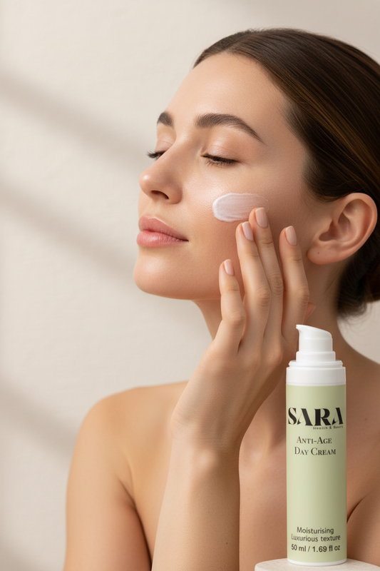 Anti-Age Day Cream – Model Applying