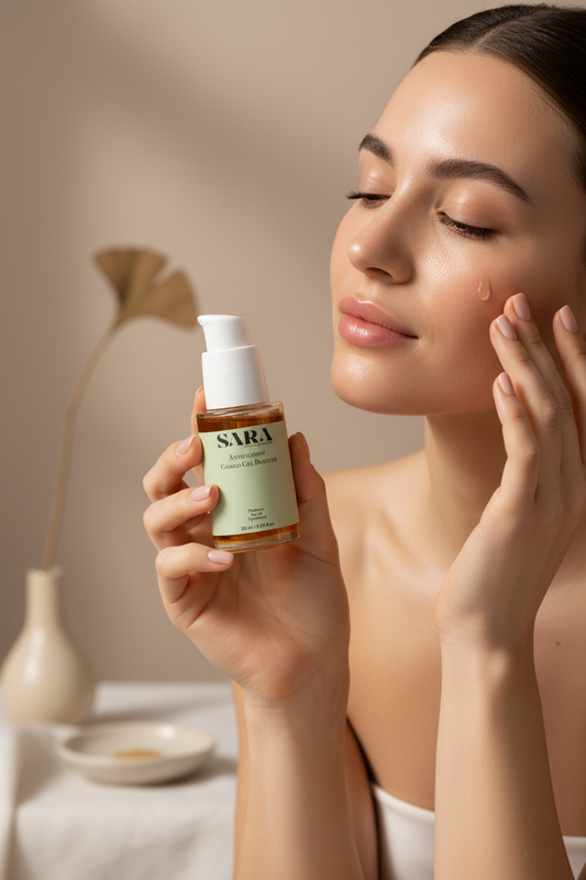 Antioxidant Ginkgo Gel Booster with Model