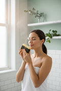 Breathe Clear Soap Handcrafted with Model
