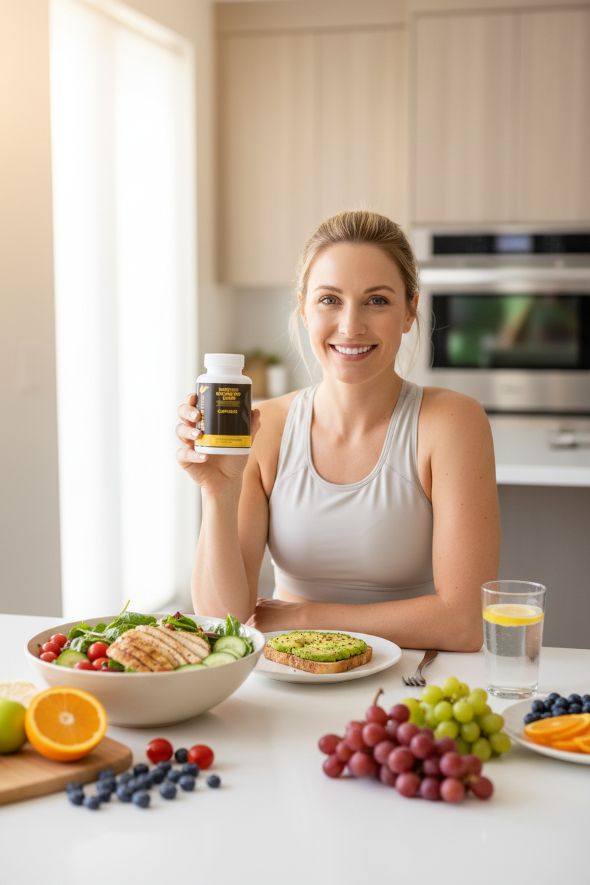 Digestive Enzyme Pro Blend - Dining Lifestyle Shot