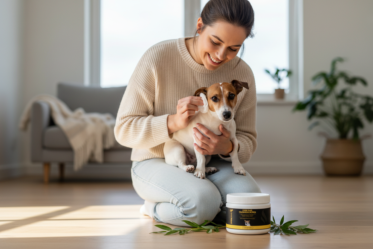 Dog Ear Cleaner Wipes Floor Model