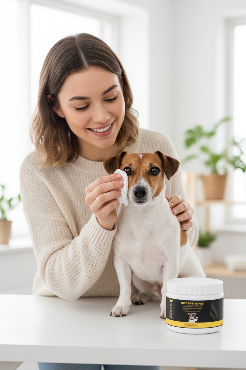 Dog Eye Wipes - Grooming Lifestyle Shot