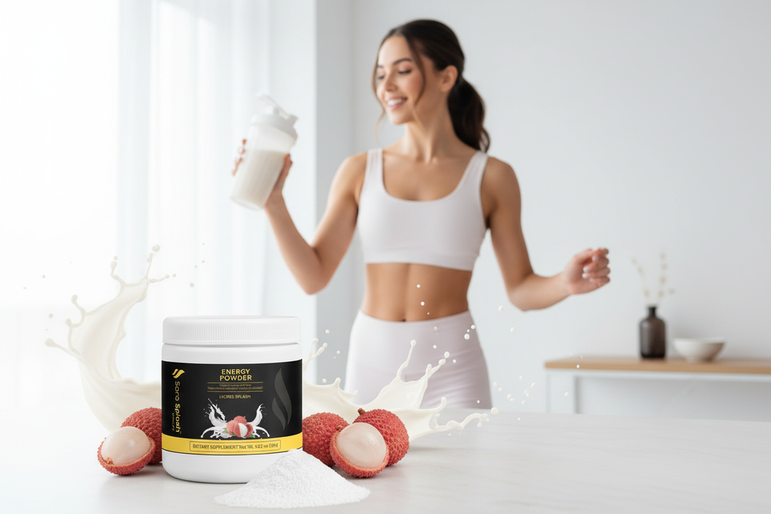 Energy Powder Lychee Splash Lifestyle Model