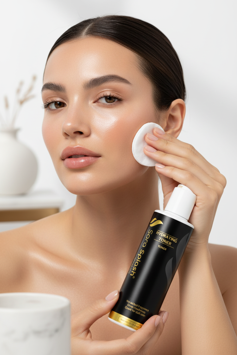 Hydrating Toner with Model