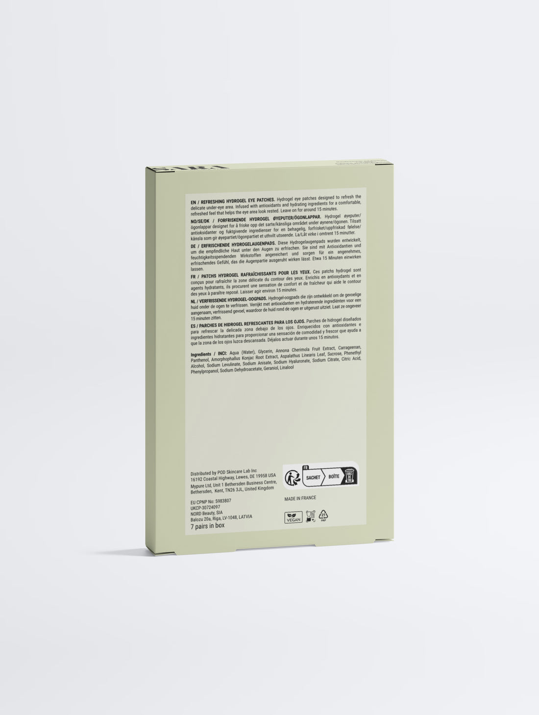 Anti-Fatigue Hydrogel Eye Patches