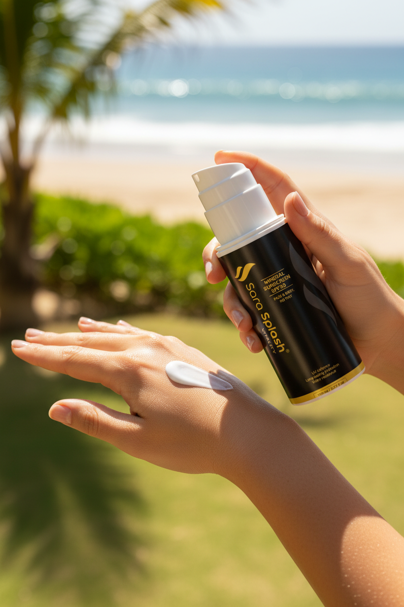 Mineral Sunscreen SPF30 with Model