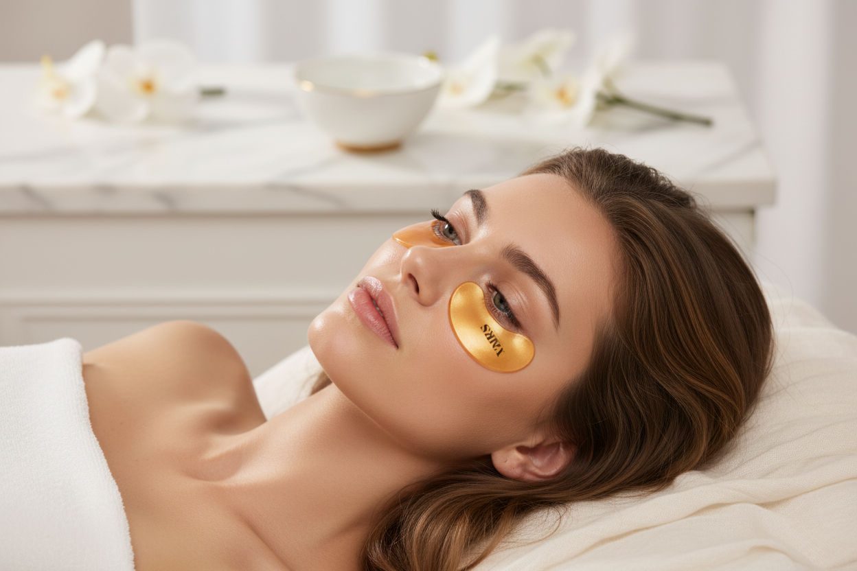 SARA Anti-Fatigue Hydrogel Eye Patches – Editorial Model Shot