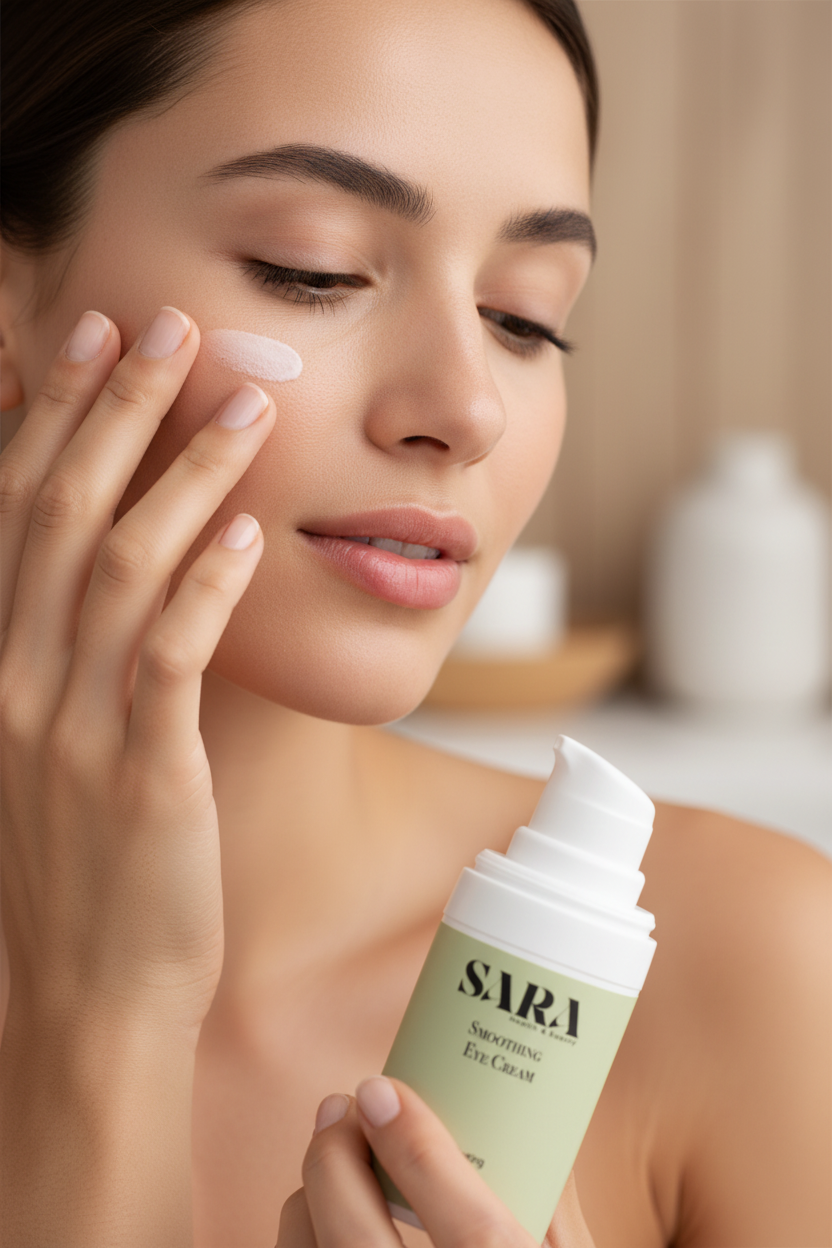 Sara Smoothing Eye Cream – Model Lifestyle Shot