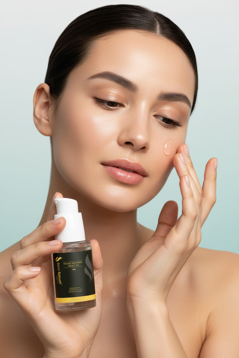 Sara Splash Double Hydration Boost Gel with Model