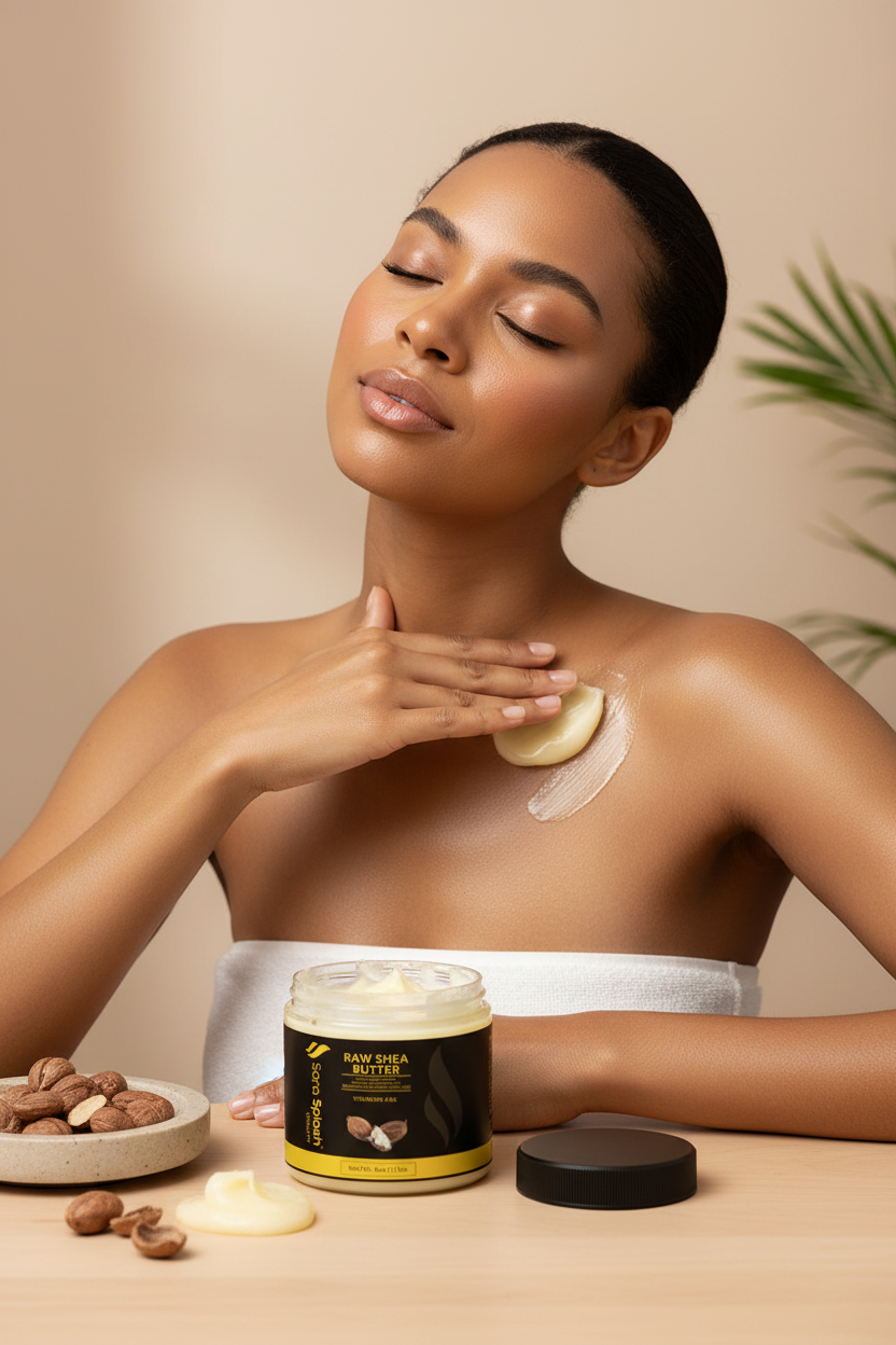 Sara Splash Raw Shea Butter – Lifestyle Model Shot