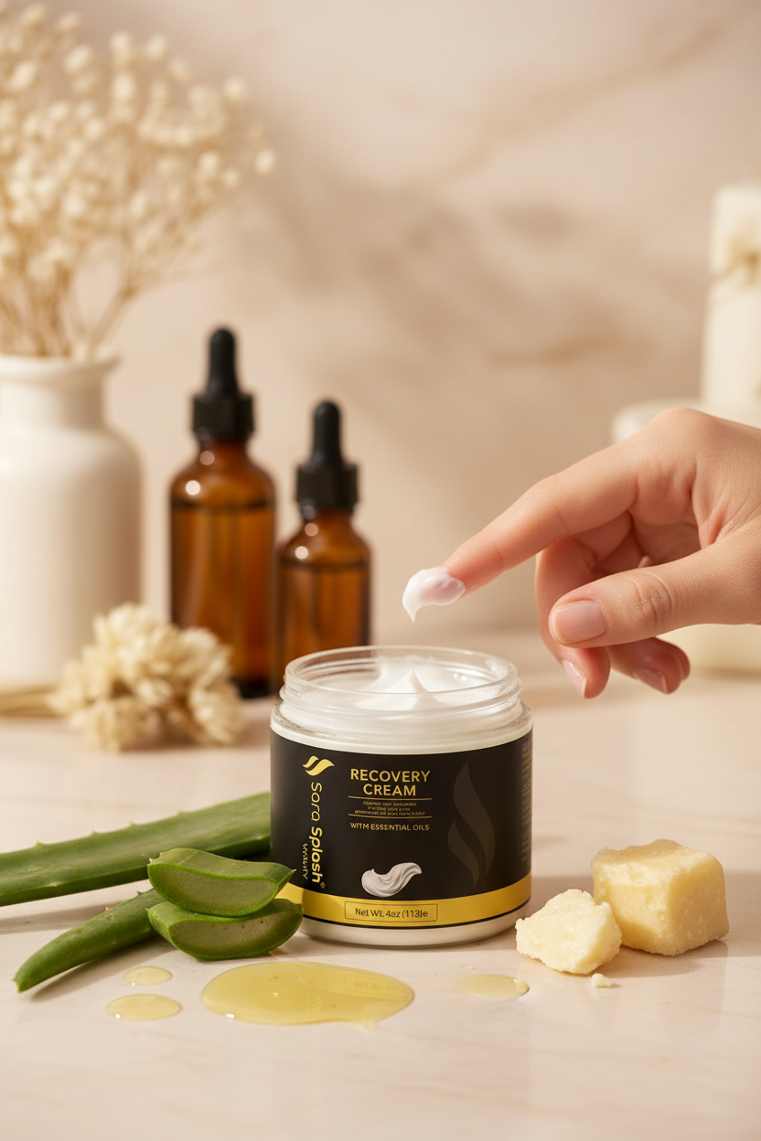 Sara Splash Recovery Cream – Lifestyle Model Shot