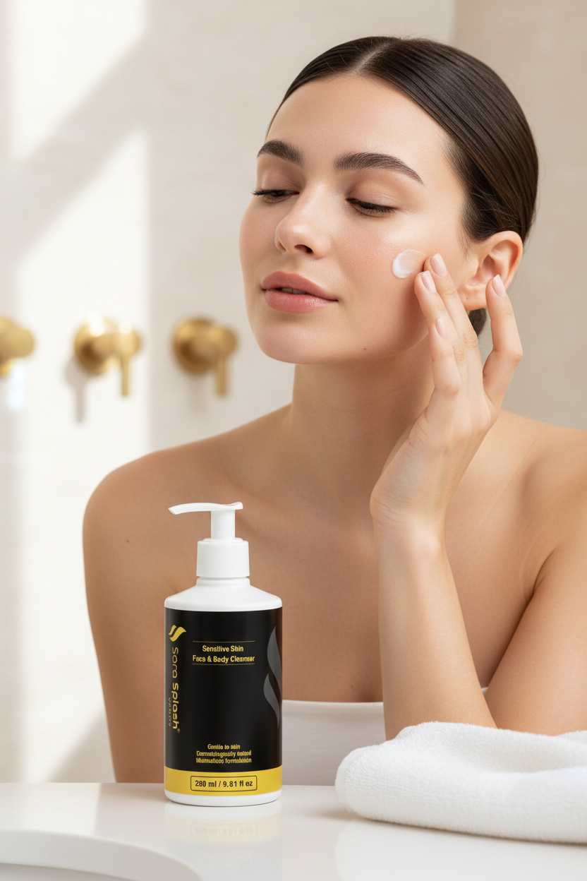 Sensitive Skin Face & Body Cleanser Lifestyle